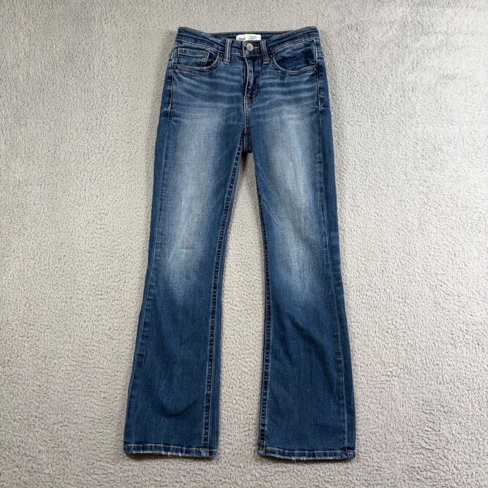 BKE Stella Mid Rise‎ Slim Fit Bootcut Jeans Women 25x27 Blue Denim Flap Pockets